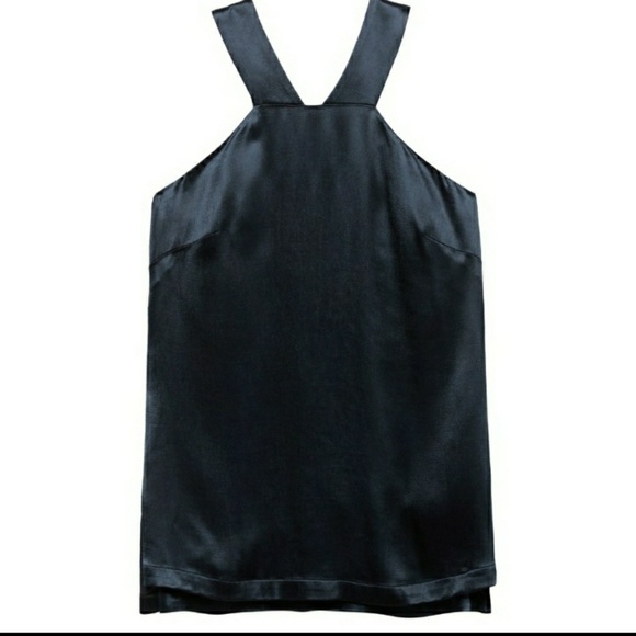 2Fer! Banana Republic satin cutaway tunic navy - Picture 3 of 3